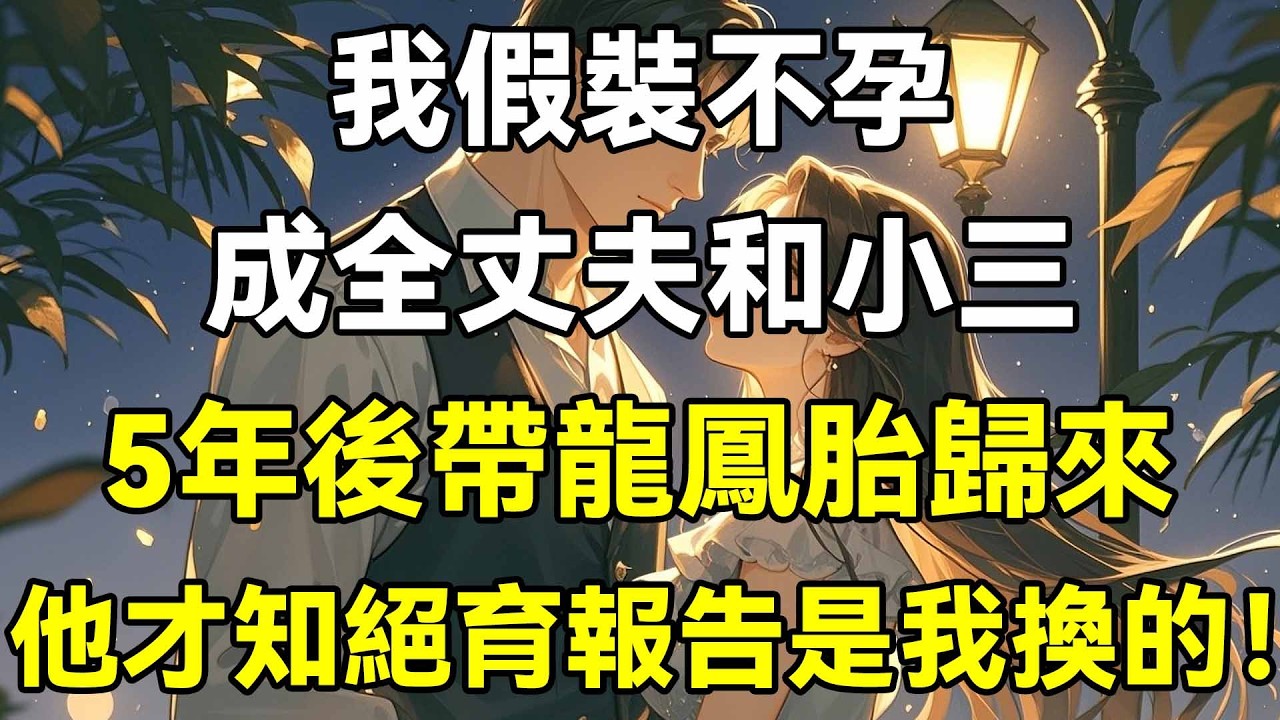 我假裝不孕，成全丈夫和小三，5年後帶龍鳳胎歸來，他才知絕育報告是我換的！