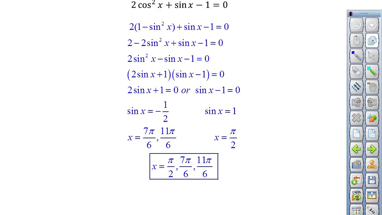 Solve Trig Equations with More than one Trig Function - YouTube