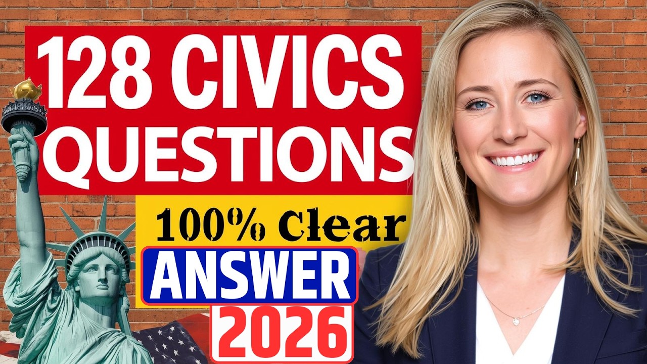 128 Civics Questions and Answers with Slow & Clear, Easy to Study Citizenship Interview 2025 version