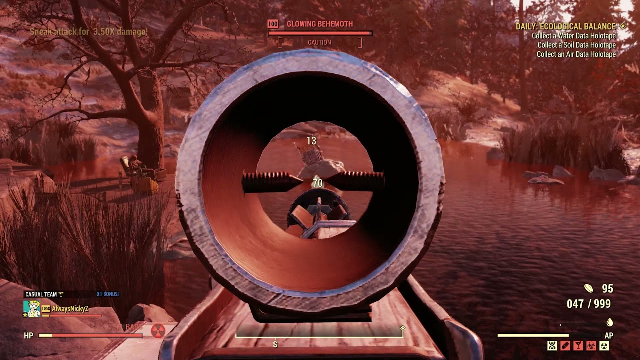 FALLOUT 76 WEAPON SPOTLIGHT: QUAD EXPLOSIVE PIPE RIFLE!!