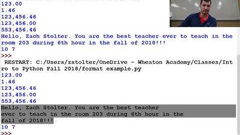 2018 08 28 Format, Padding, Sep, and End