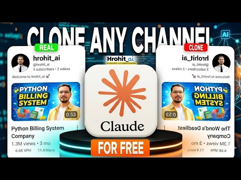 Clone Any Youtube channel with CLAUDE CODE | No coding Totally Freehow to clone any YouTube channel