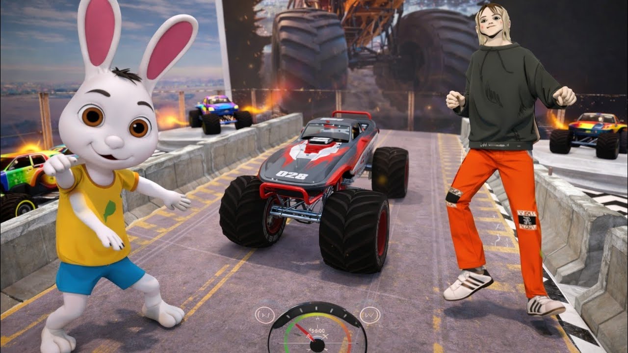Dance Monster Truck Mega Ramp Challenge