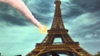 Eiffel tower exploding