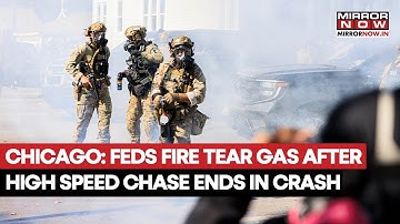 Chicago: Federals Fire Tear Gas During Standoff With Crowd; Watch High Speed Chase Ends In Crash