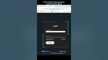Beautiful & Animated Login Form Using HTML & CSS! 💻  #webdevelopment #coding #animation #shorts