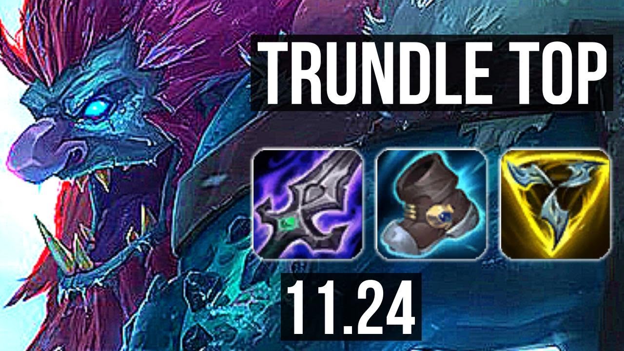 TRUNDLE vs GP (TOP) 9/1/4, 6 solo kills, Godlike, 300+ games EUW