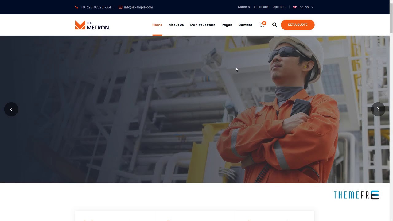 Metron- Industry and Factory Business WordPress Theme Jadyn Lamb