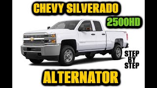 Chevy Silverado 2500HD - Alternator Remove / Install - Step By Step Guide