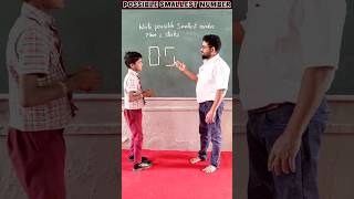 write a possible small number / innovative ideas #education #maths #school #students #mathproject