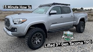 How To: Lift Your 3rd Gen Tacoma in 15 Minutes! We Install a 3.5' Lift and 33's on a 2020 TRD Sport!