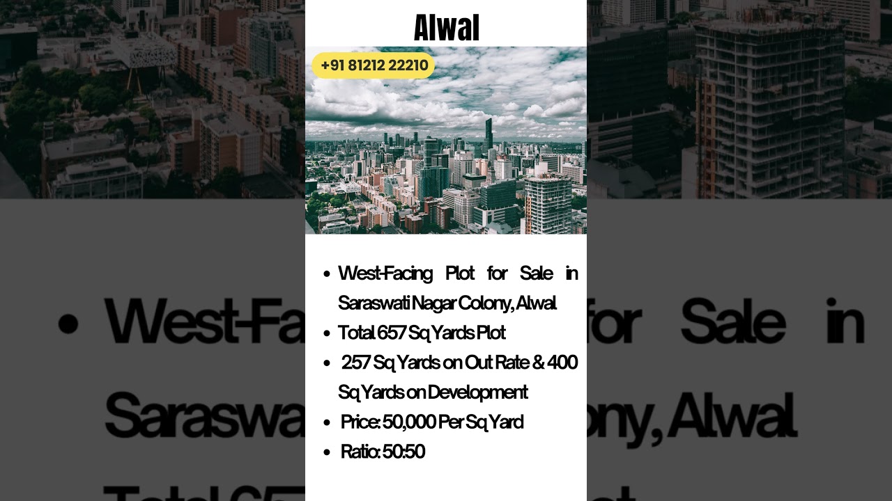 West-Facing Plot for Sale in Saraswati Nagar Colony, Alwal | 657 Sq Yards | Out Rate & Development