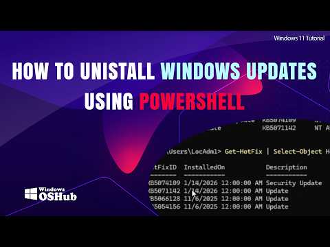 How to Manually Uninstall a Specific Windows Update via PowerShell or CMD