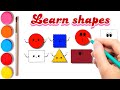 Learn Shapes for Kids | Circle Square Triangle Rectangle | Fun Coloring Shapes Video
