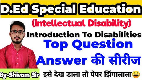 Introduction to Disabilities || Top question series || If you see this then paper will be Jhinga ...