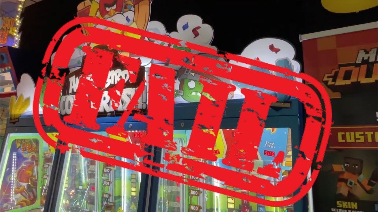 She RUINED my Angry Birds Coin Crash Video! At The Arcade! Stacking