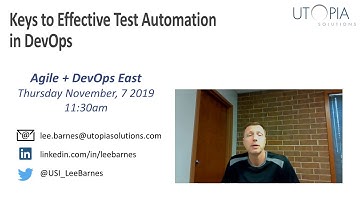 Preview of Effective Test Automation in DevOps | Lee Barnes | Agile + DevOps East 2019