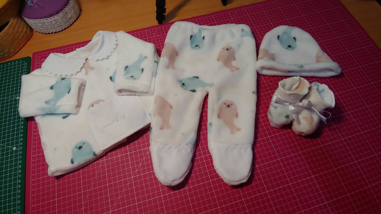 ROPA BEBÉ : 2ªparte, coser conjunto recién nacido, DIY* - YouTube