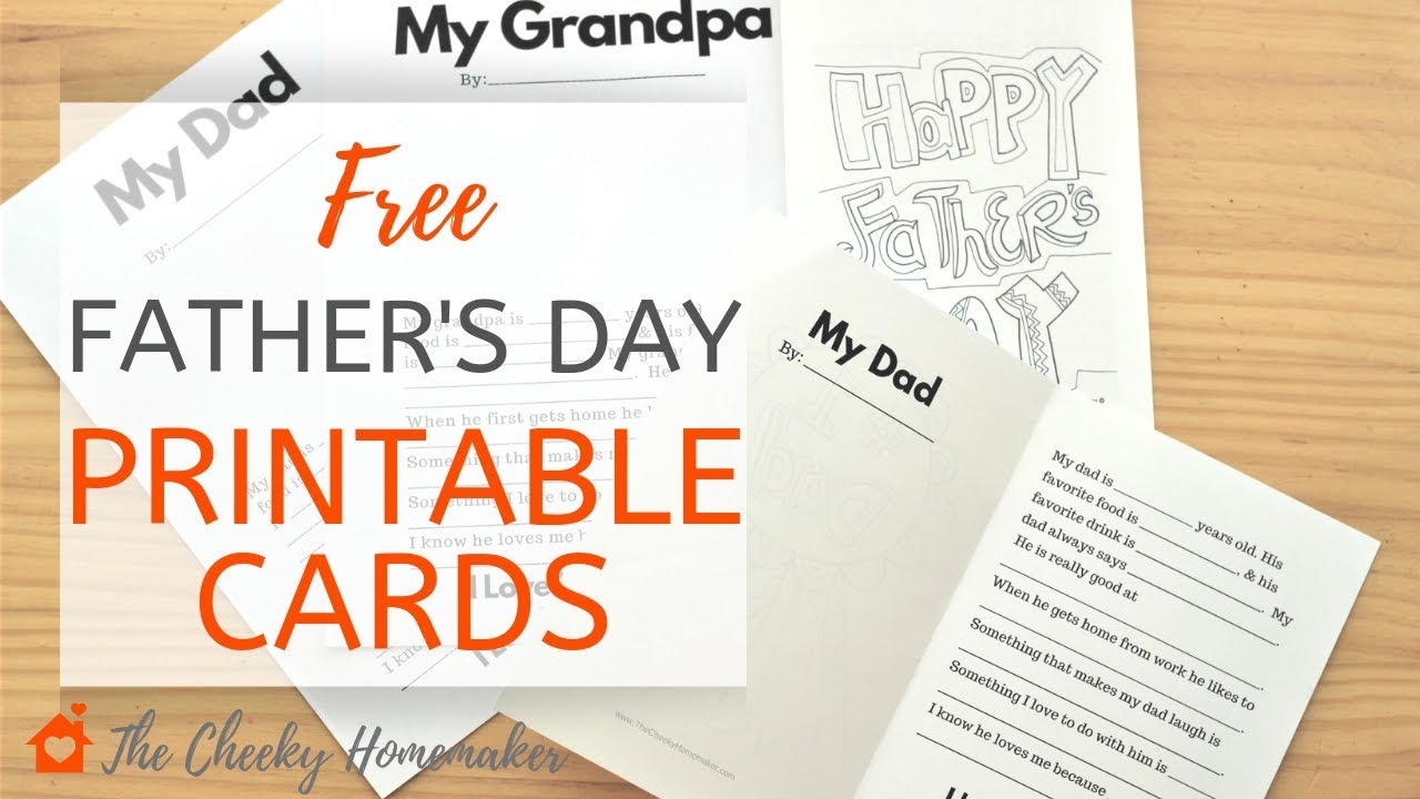 Download Free Printable Father S Day Cards The Cheeky Homemaker