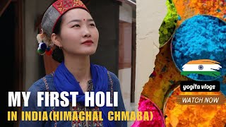 My First Holi In India | Life in an indian village | Himachal Chmaba