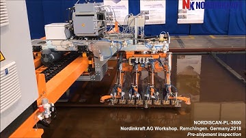 NORDISCAN-PL-3600. For automatic ultrasonic testing of plates with phased arrays. Pre-shipment test