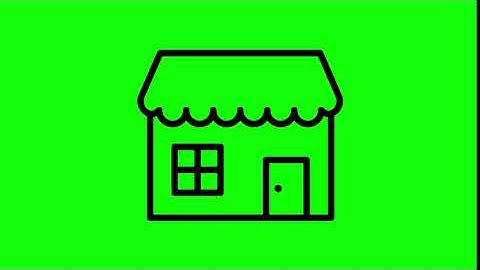 Animated Shop Icon on Green Screen With Pop-up Sound