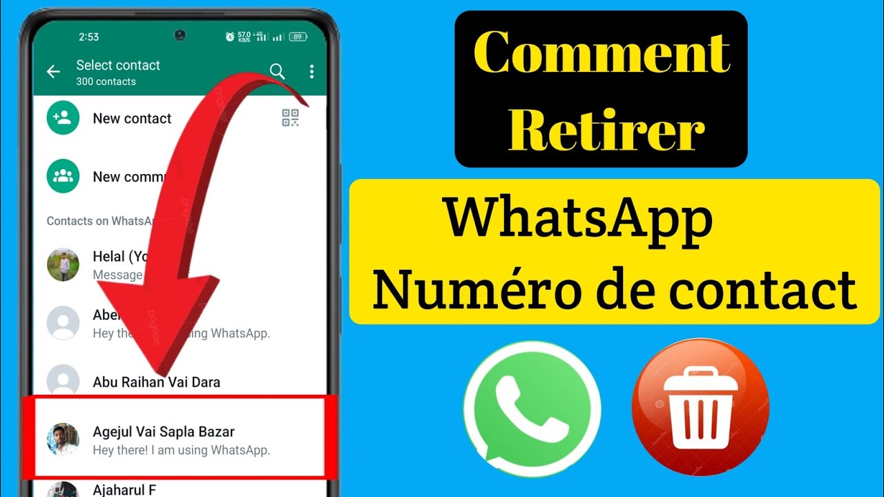 Comment supprimer le numéro de contact Whatsapp | Comment supprimer un