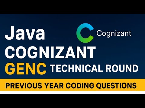 Cognizant GenC Technical Round 2025 | Previous Year Coding, SQL & Java Questions with Solutions
