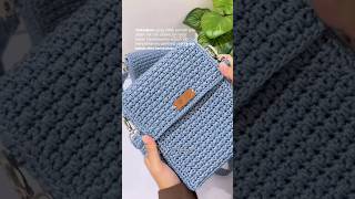 Tas rajut motif spike 🧶✨❄️🩵 #crochet #crochetbag #handmade #diy #craft #crocheting #shorts #fyp