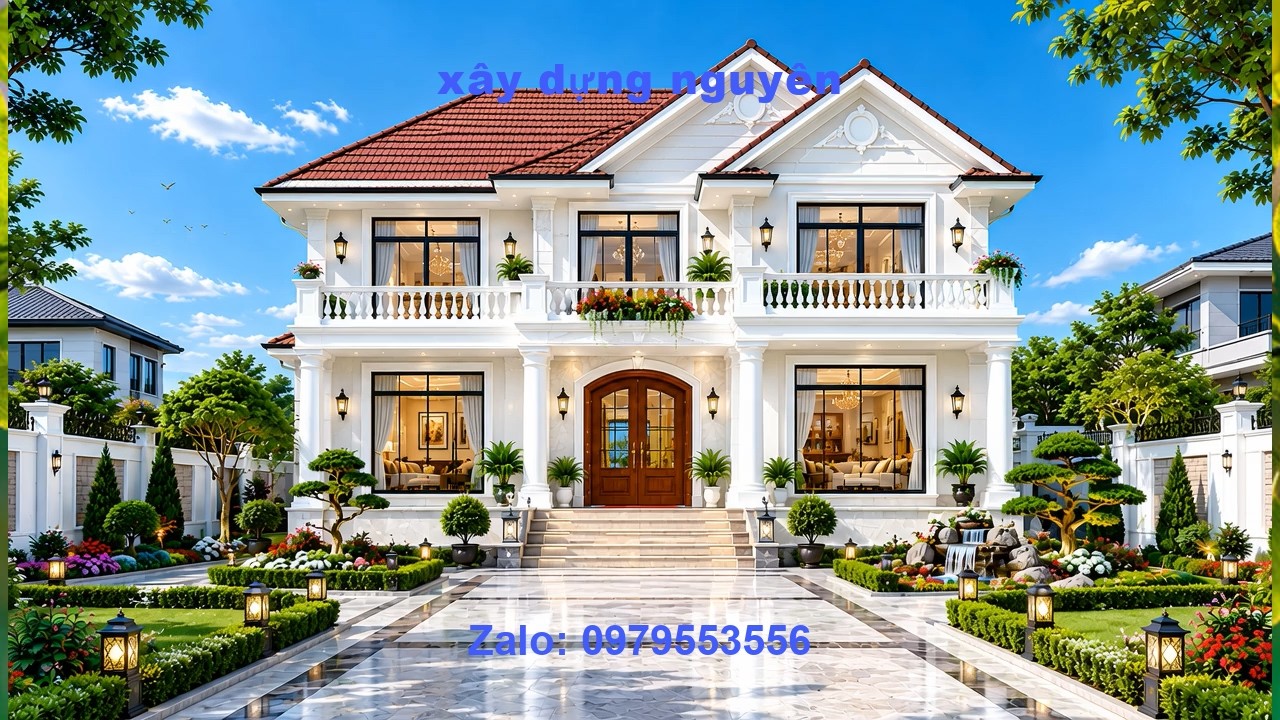 Mẫu Biệt Thự 2 Tầng Mái Nhật Diện Tích 12x16m Thiết Kế 5 Phòng Ngủ #nha2tang #mainhat