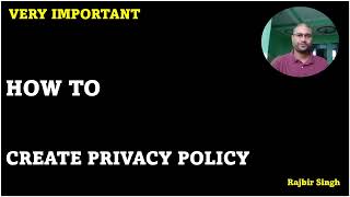 How to Create Data Privacy Policy || GDPR Interview Questions || GRC Interview Questions || Rajbir