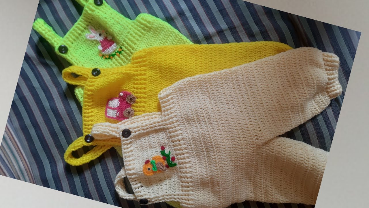 Crochet Baby beautiful Romper / Dungaree Hindi tutorial [ English Subtitles] (for 1 year old)