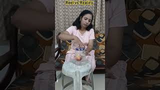Reel vs Reality 🤔 How to peel Apple in 10 sec | Fake Vs Real 🤨🧐 #shorts #short #trending #reality