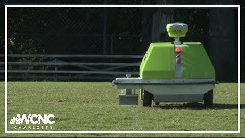 GPS guided robots are being used to paint sports fields