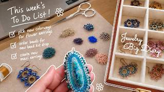 Small Jewelry Biz Diary | new beginner-friendly bead kits & download, beading statement earrings