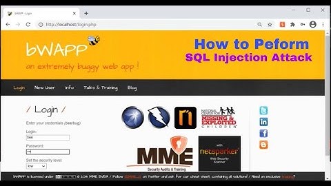 SQL Injection - bWAPP