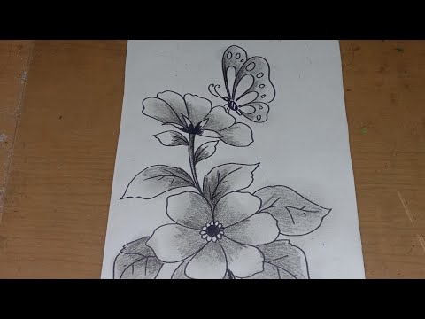 Sketsa Bunga yang super indah