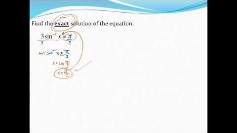 Solving inverse trig equations