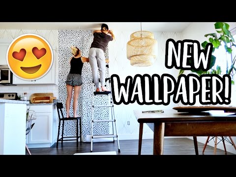 PUTTING UP OUR NEW WALLPAPER!