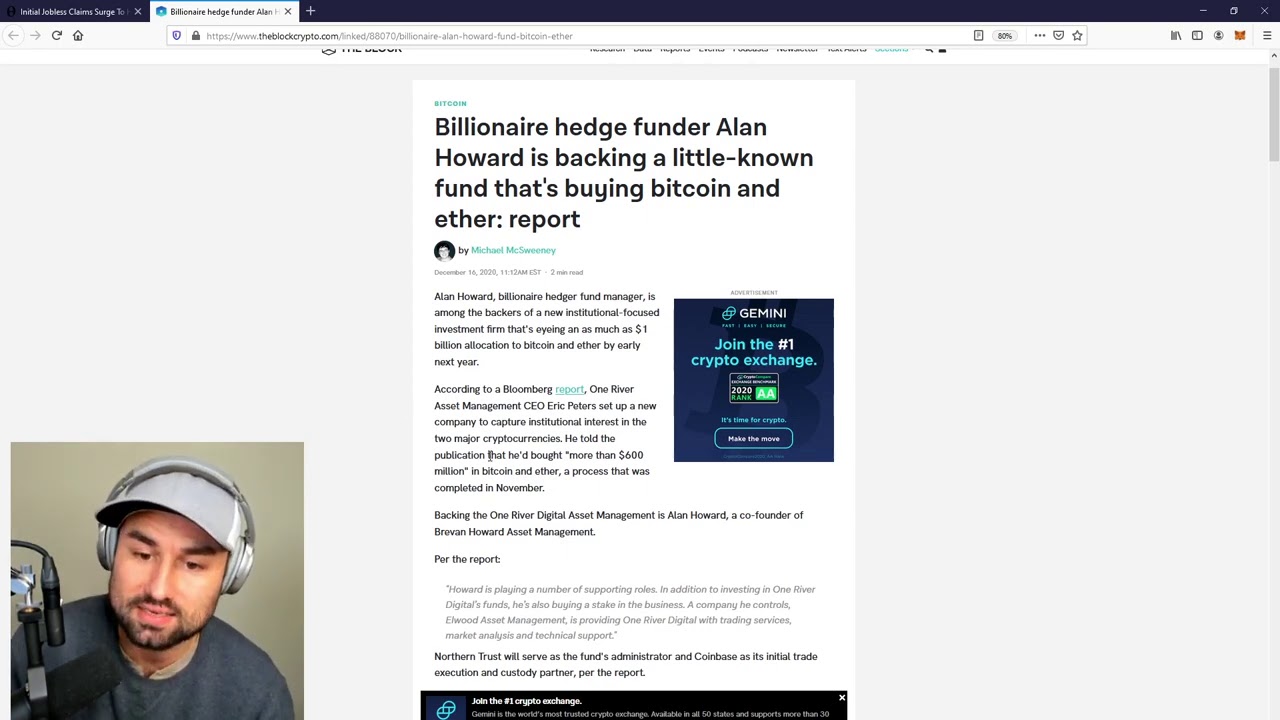 Jobless Claims Surge To Highest In Almost 4 Months + Billionaire Hedge Fund  Buys #Bitcoin