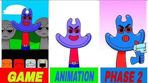My Sprunki OC: Man Ray (from SpongeBob SquarePants) | Game vs Animation vs Phase 2