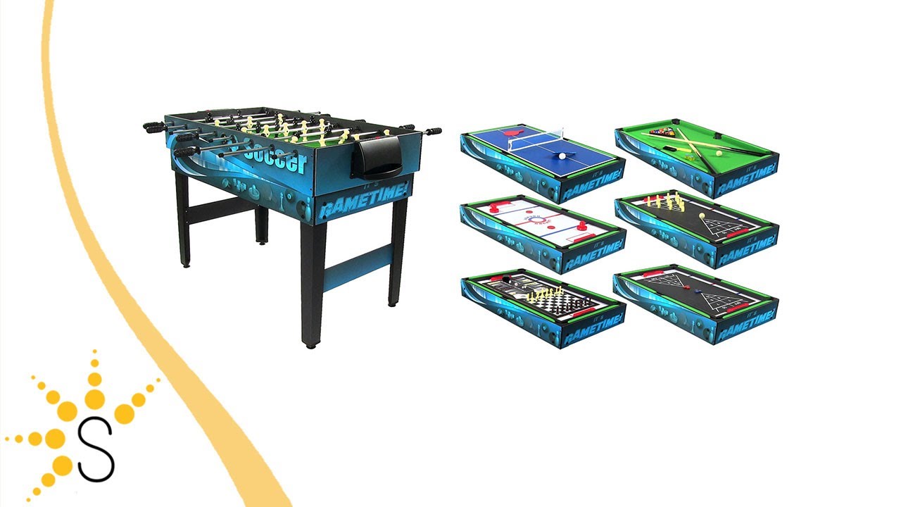 Sunnydaze Decor Freestanding MDF 10-Game Table with Billiards, Foosball,  Hockey, and More in the Multi-Game Tables department at