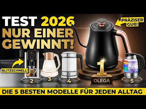 Wasserkocher Test 2026: Die 5 besten Modelle für jeden Alltag