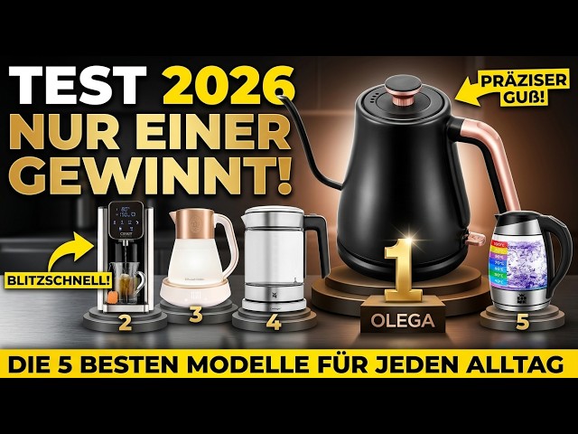 Wasserkocher Test 2026: Die 5 besten Modelle für jeden Alltag