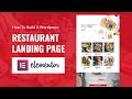 How To Build A Wordpress Restaurant Landing Page in Elementor