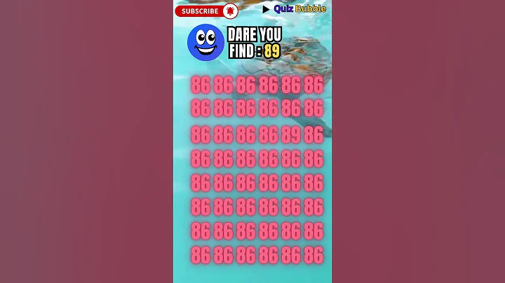 Dare you to you find 89? Test your eyes 👀”. #quiz #testyoureyes     #reelschallenge