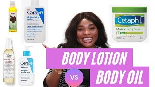 LOTION or BODY OIL | Which is best? | Is LOTION OIL best skin YouTube