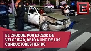 Reporte nocturno: Choca taxi contra vehículo en Paseo de la Reforma