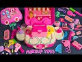 ASMR | 3:52 Minutes Satisfying With Unboxing Hello Kitty Pink Mini Makeup Kit Purse &amp; Bangle Toys