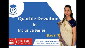 Quartile Deviation in Inclusive Series of Unequal Class Interval by Dr. Ruchi Khandelwal